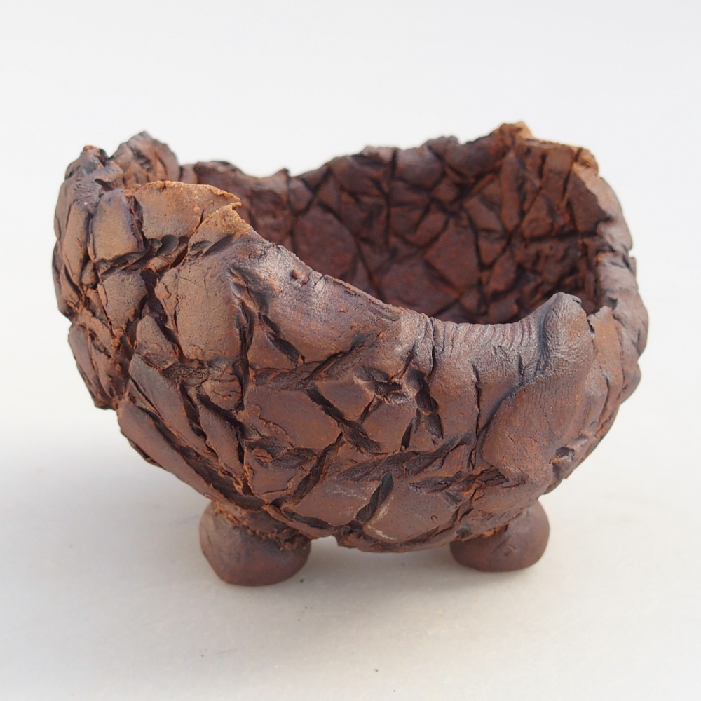 Keramická Skořápka 8,5 x 8 x 6 cm , barva hnědá