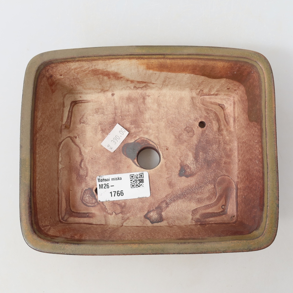 Keramická bonsai miska 17,5 x 14,5 x 5,5 cm, barva hnědá