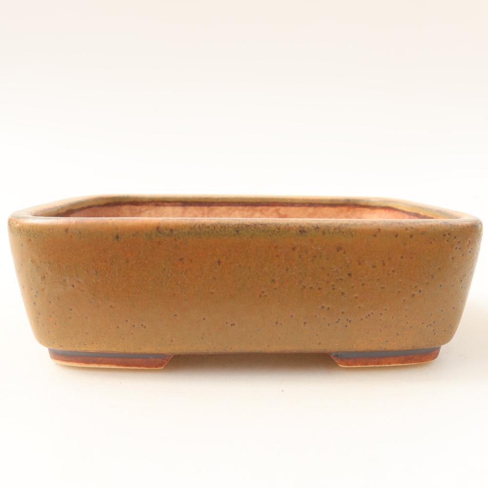 Keramická bonsai miska 14 x 11,5 x 4,5 cm, barva hnědá