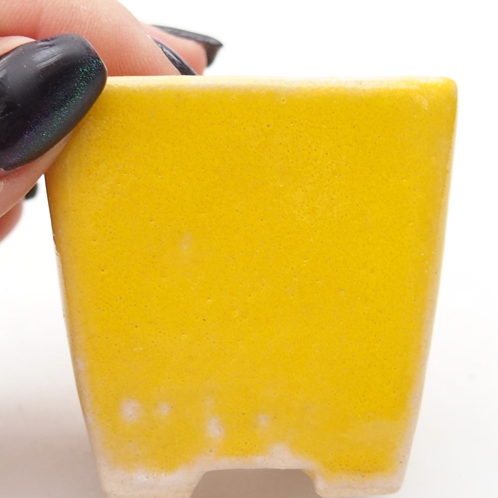 Mini bonsai miska 5 x 5 x 5 cm, barva žlutá