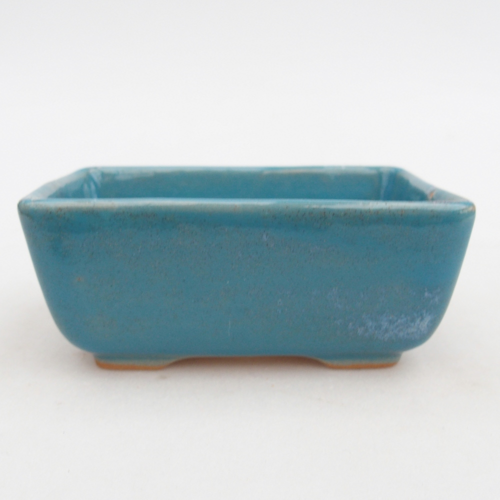 Keramická bonsai miska 10,5 x 7,5 x 4,5 cm, barva modrá