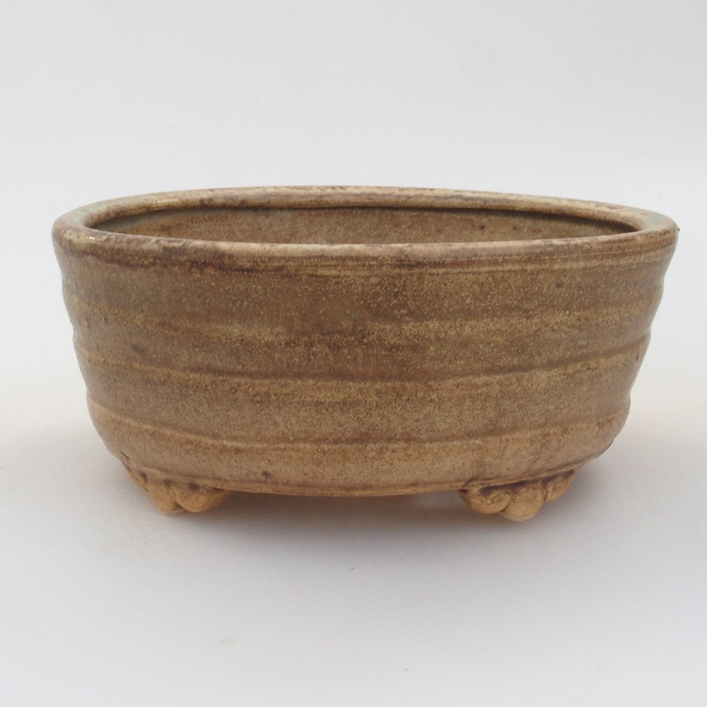 Keramická bonsai miska 10,5 x 9 x 4 cm, barva hnědá