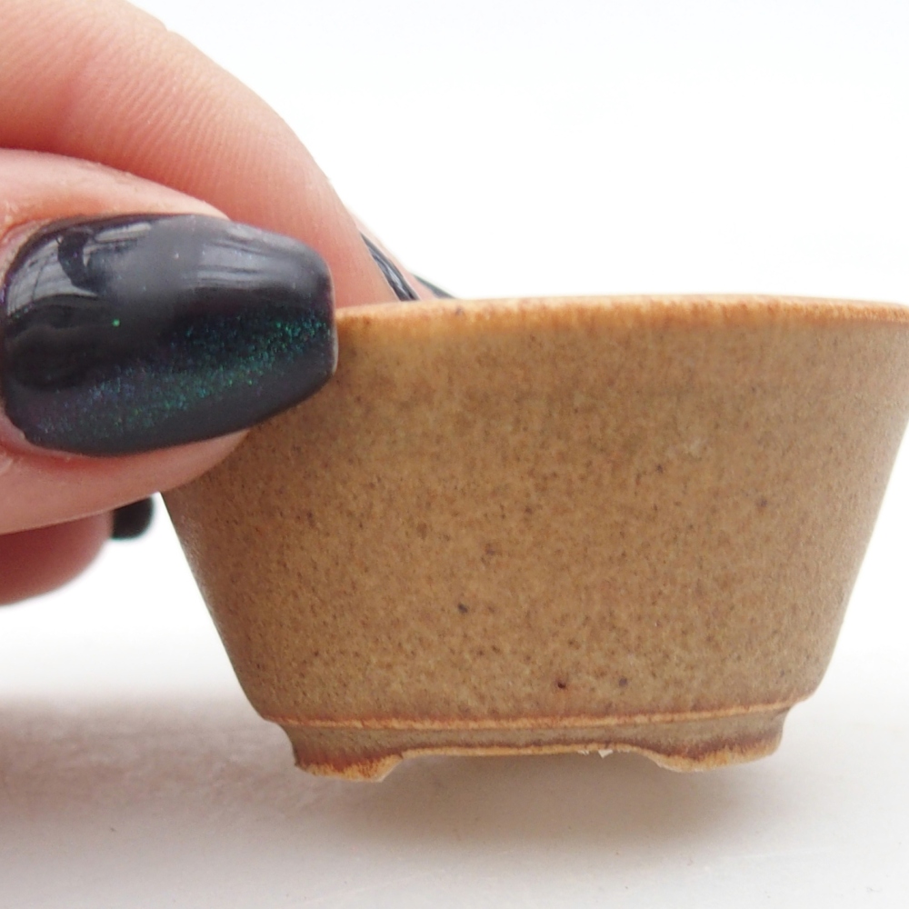 Mini bonsai miska 4,5 x 4,5 x 2,5 cm, barva hnědá