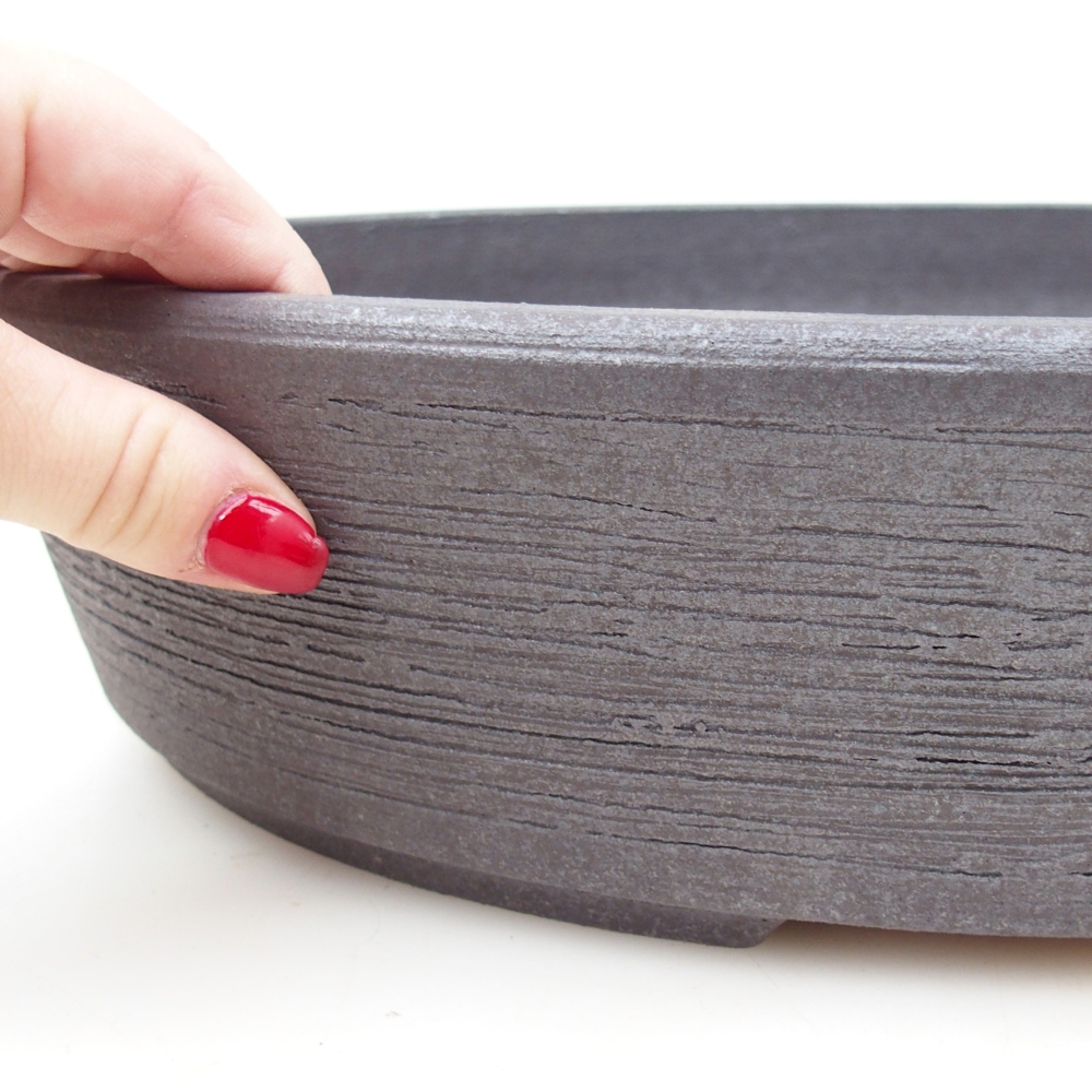 Bonsai miska 39 x 31,5 x 8,5 cm , barva hnědá