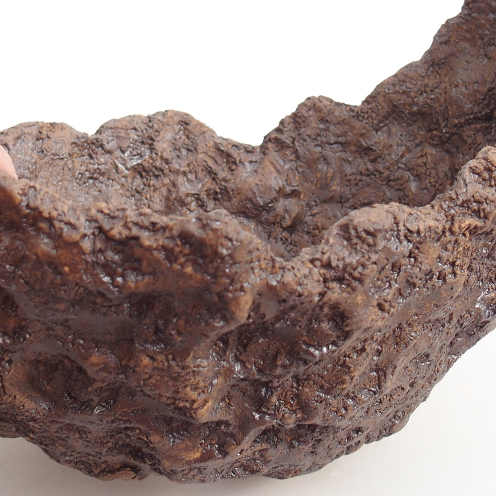 Keramická Skořápka 20 x 16 x 17 cm , barva hnědá