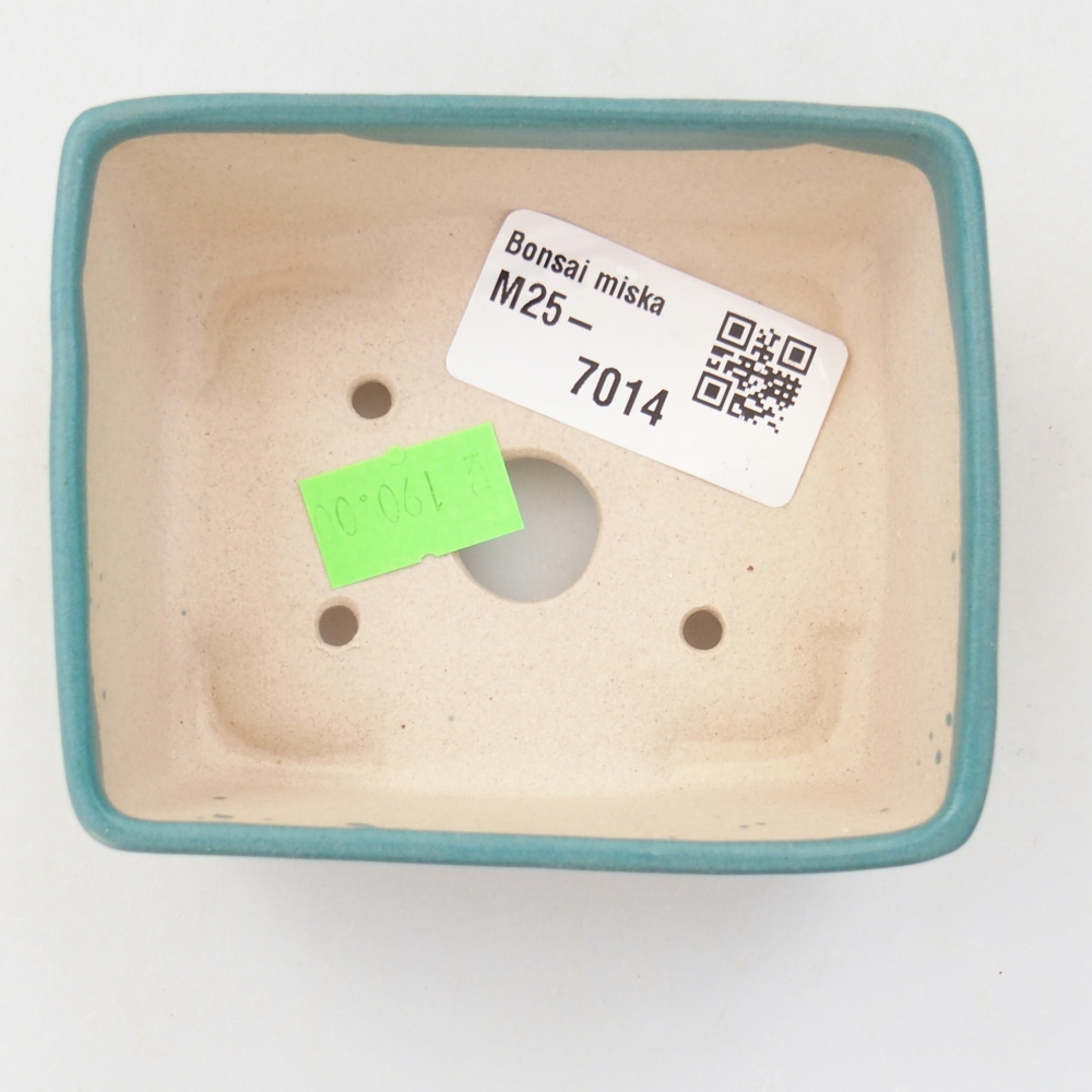 Keramická bonsai miska 8,5 x 7 x 3,5 cm, barva modrá