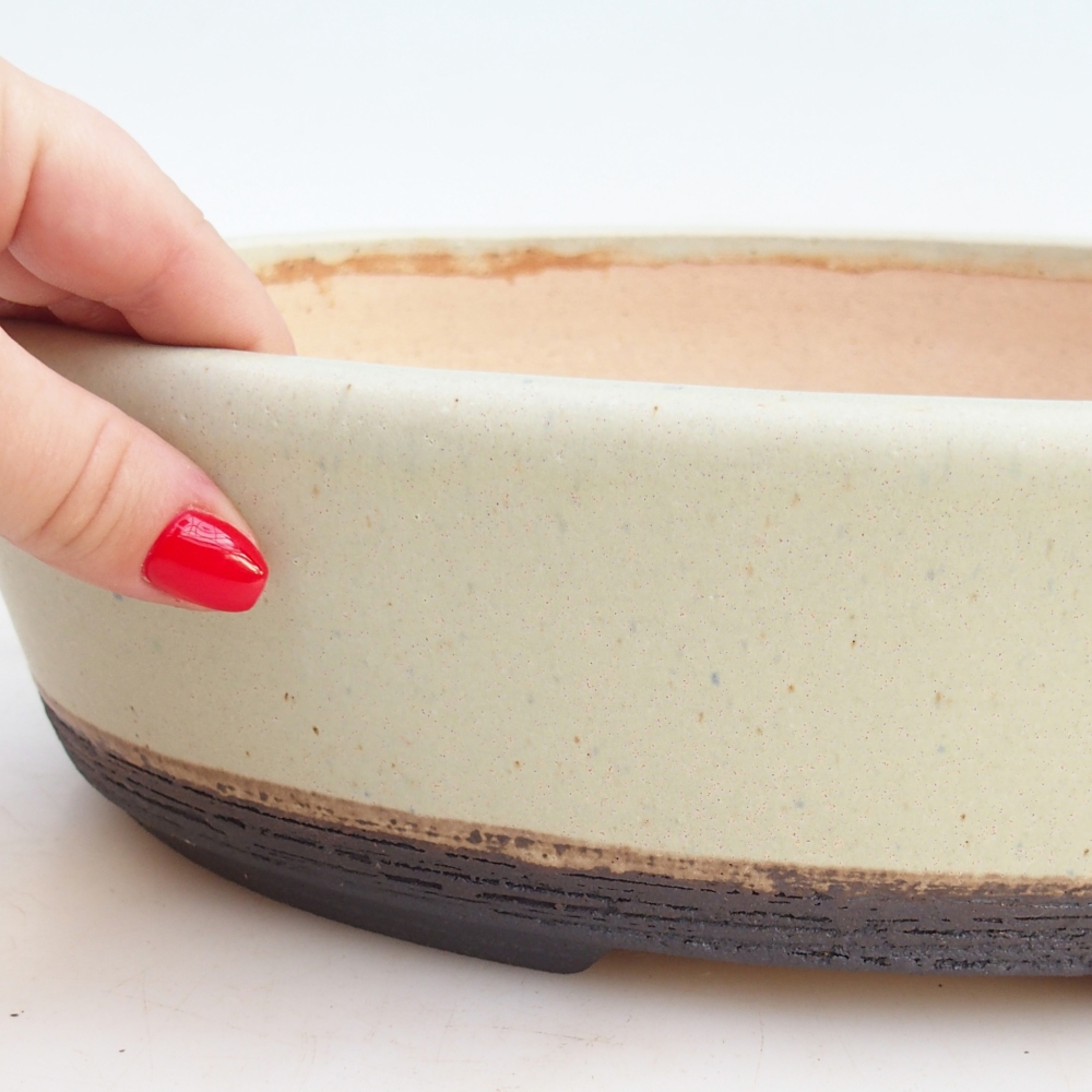 Bonsai miska 33 x 25 x 9 cm , barva zelená