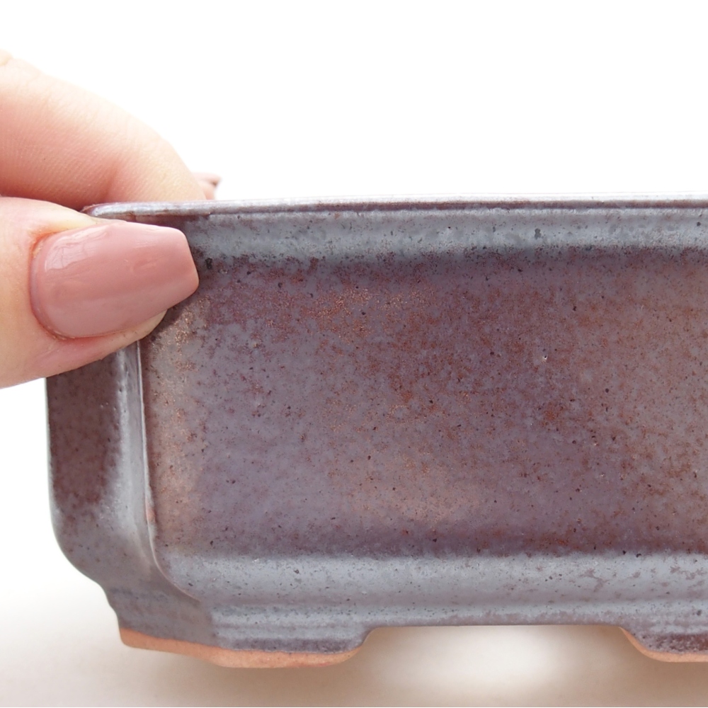 Keramická bonsai miska 12 x 9 x 5 cm, barva hnědá