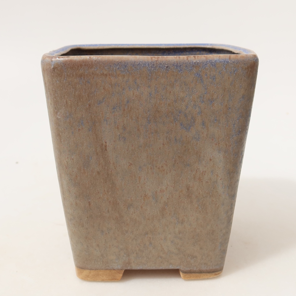 Keramická bonsai miska 10,5 x 10,5 x 12 cm, barva modrá