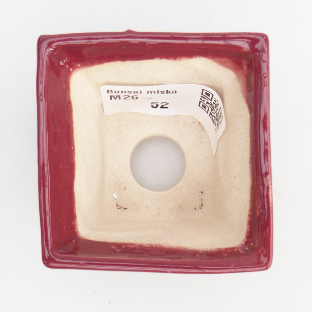 Mini bonsai miska 5,5 x 5,5 x 4 cm, barva vínová