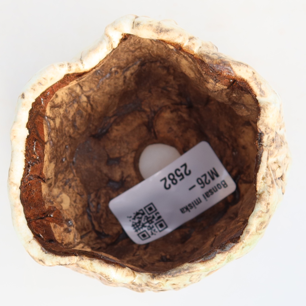 Keramická Skořápka  7 x 7 x 6,5 cm , barva bílohnědá