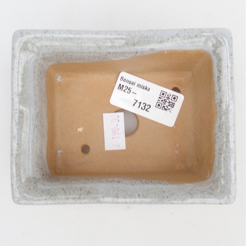 Keramická bonsai miska 11 x 8,5 x 4 cm, barva šedá