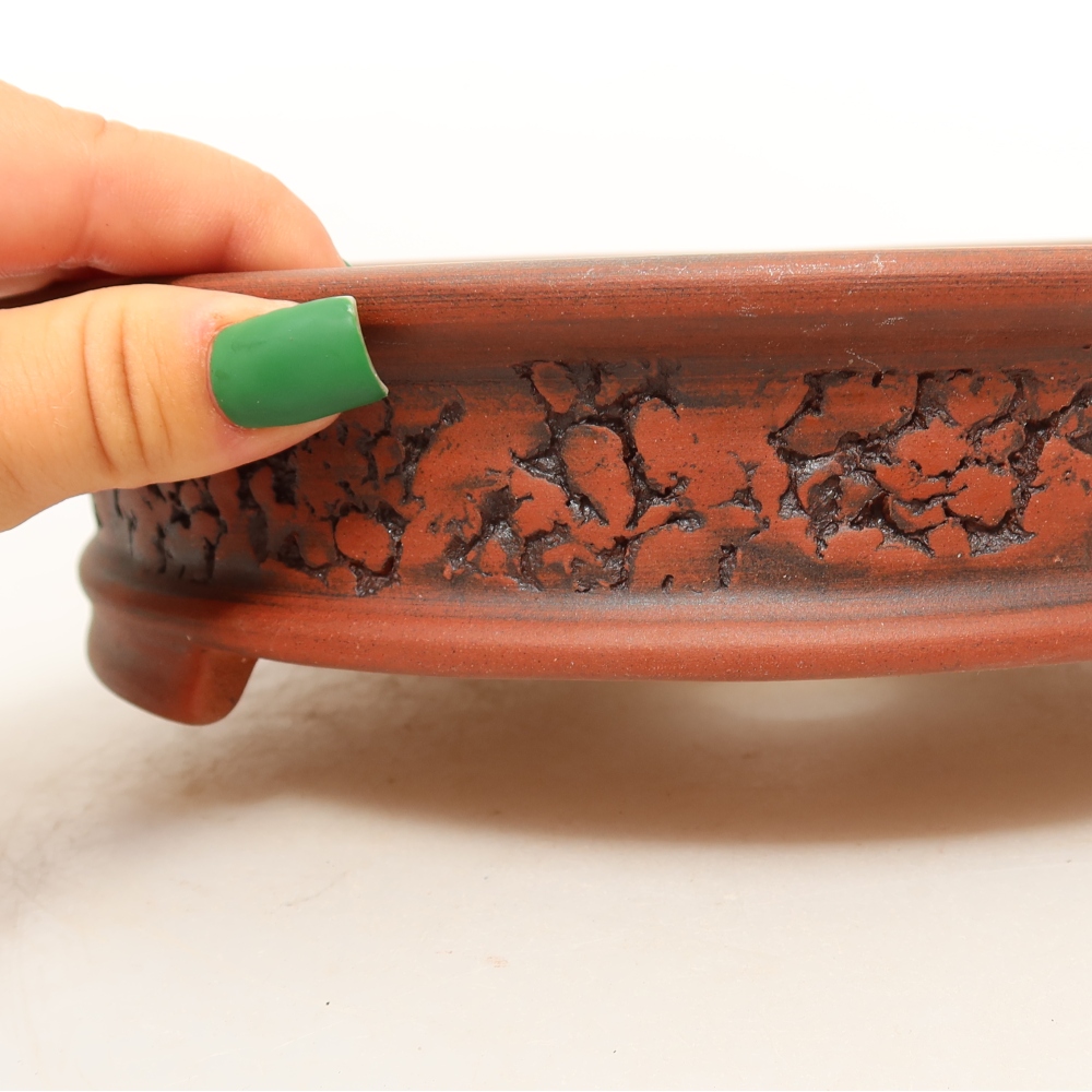 Keramická Skořápka  22,5 x 22,5 x 5,5 cm , barva cihlová