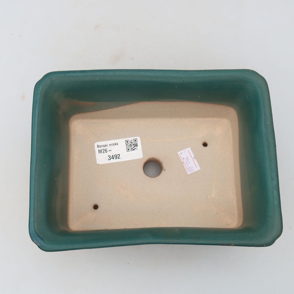 Keramická bonsai miska 18 x 13,5 x 7,5 cm, barva modrá