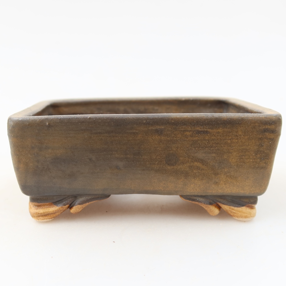 Keramická bonsai miska 10 x 8 x 4 cm, barva hnědá