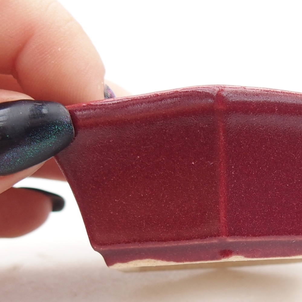 Mini bonsai miska 6 x 5,5 x 2,5 cm, barva vínová