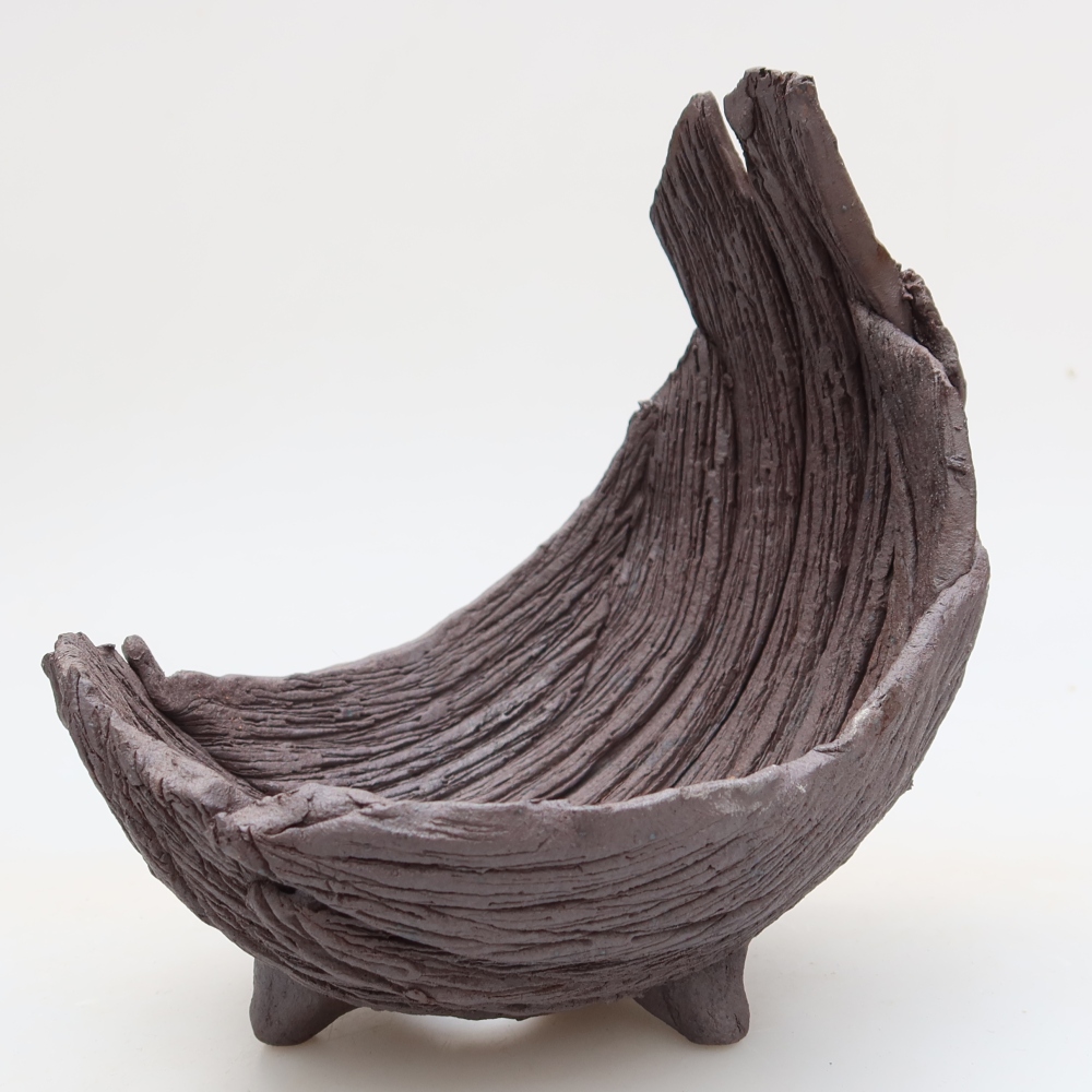 Keramická Skořápka  13,5 x 11 x 14 cm , barva hnědá