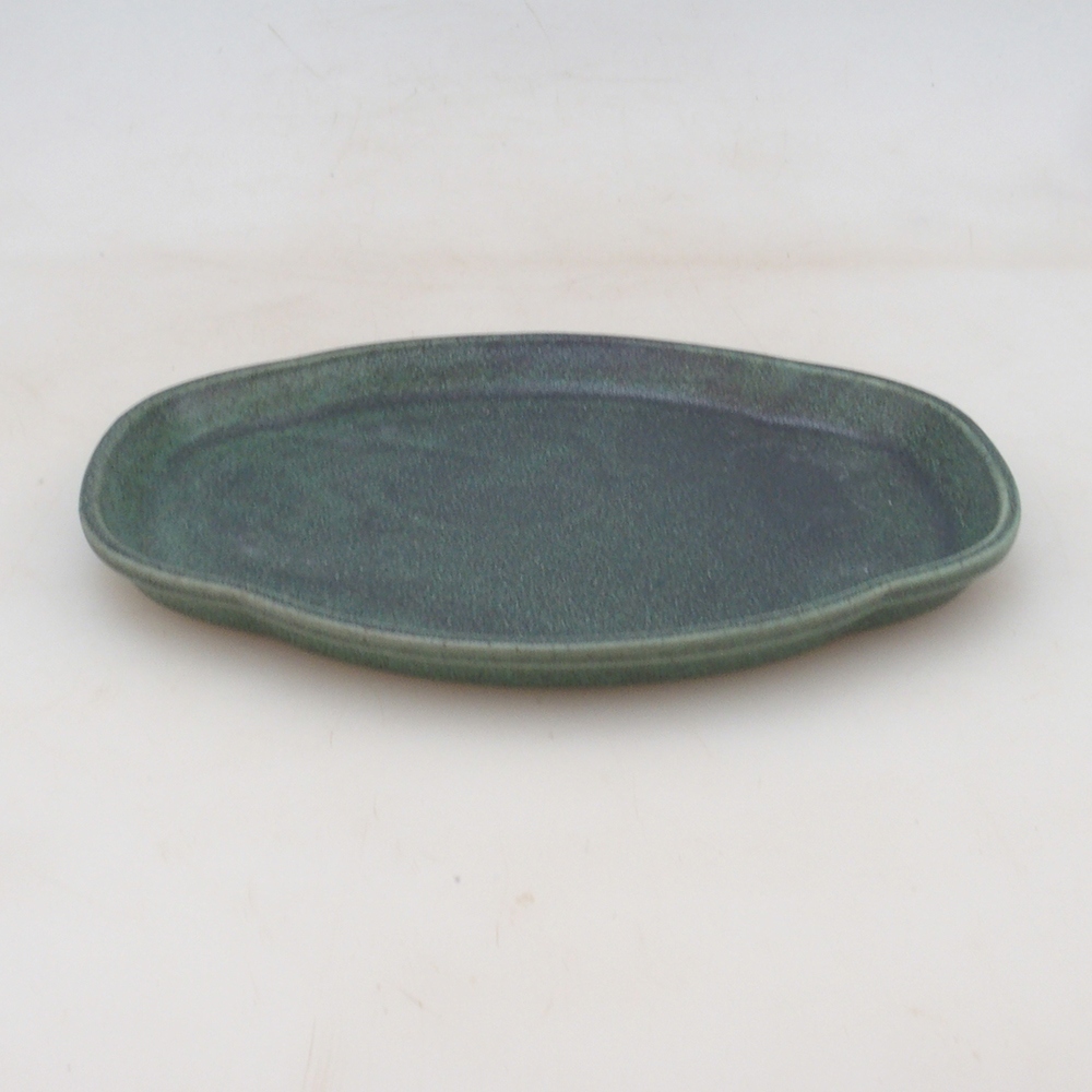 Keramická podmiska H75 - 18,5 x 13 x 1,5 cm - zelená