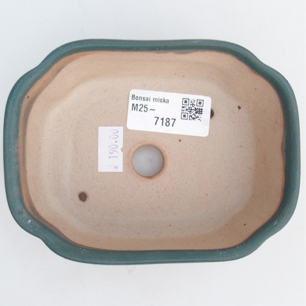 Keramická bonsai miska 12,5 x 9,5 x 4,5 cm, barva modrá