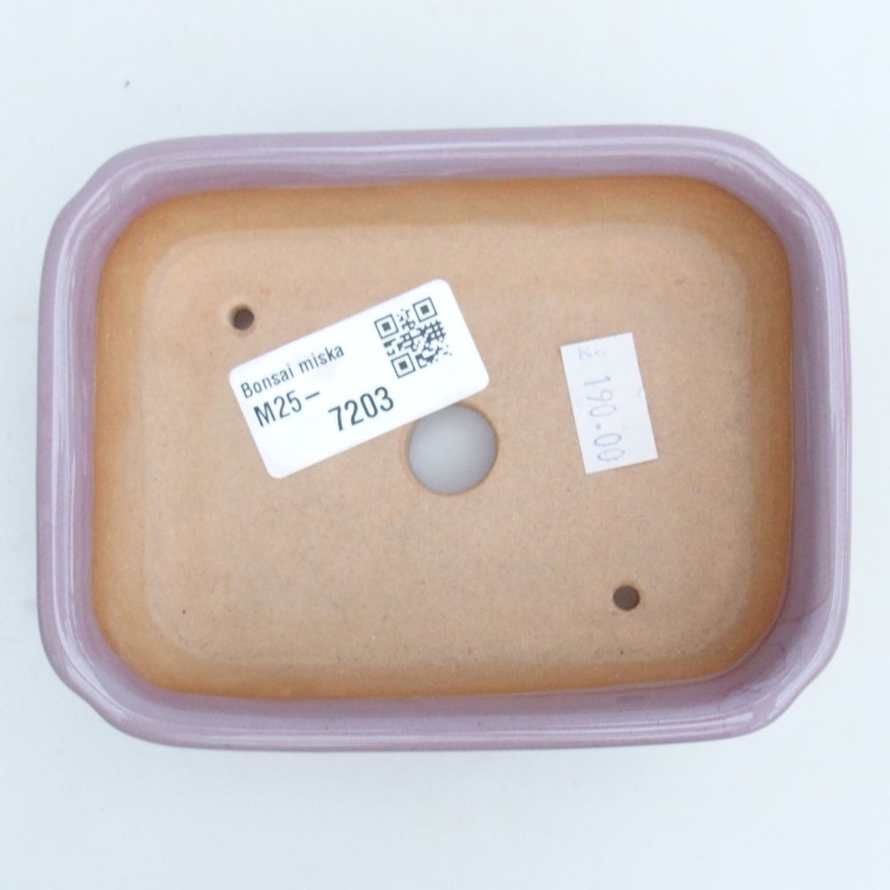 Keramická bonsai miska 12 x 9 x 3 cm, barva růžová