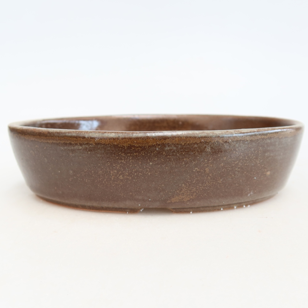 Keramická bonsai miska 18,5 x 13,5 x 4,5 cm, barva hnědá