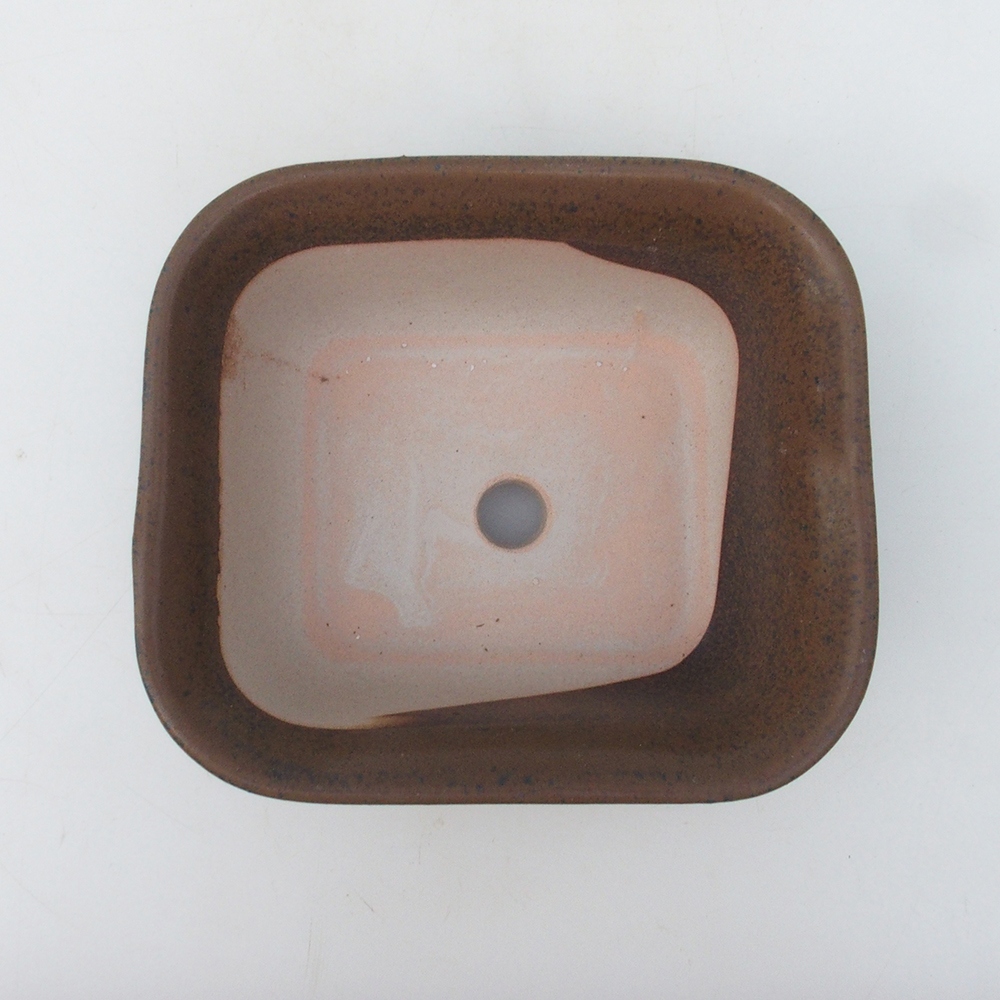 Bonsai miska H37 - 14,5 x 13 x 6,5 cm. - hnědá