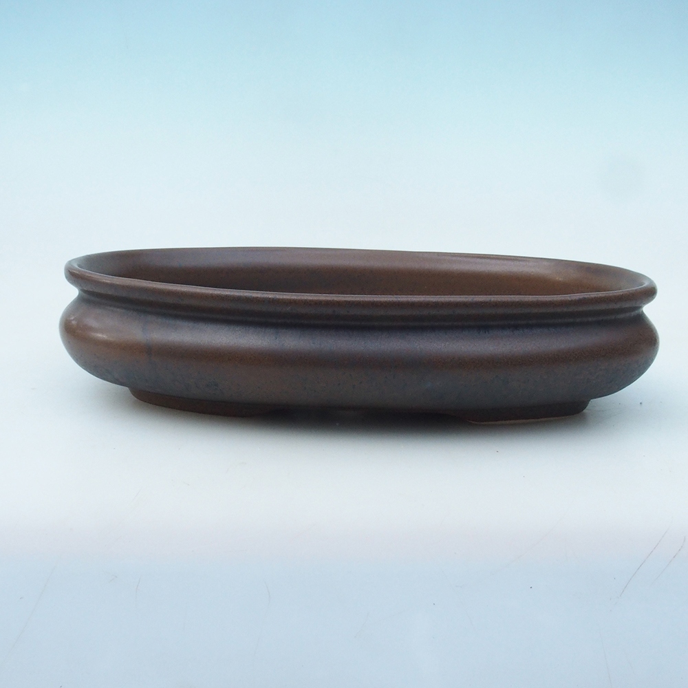 Bonsai miska + podmiska H15 - 25,5x17,5x6 cm. - hnědá