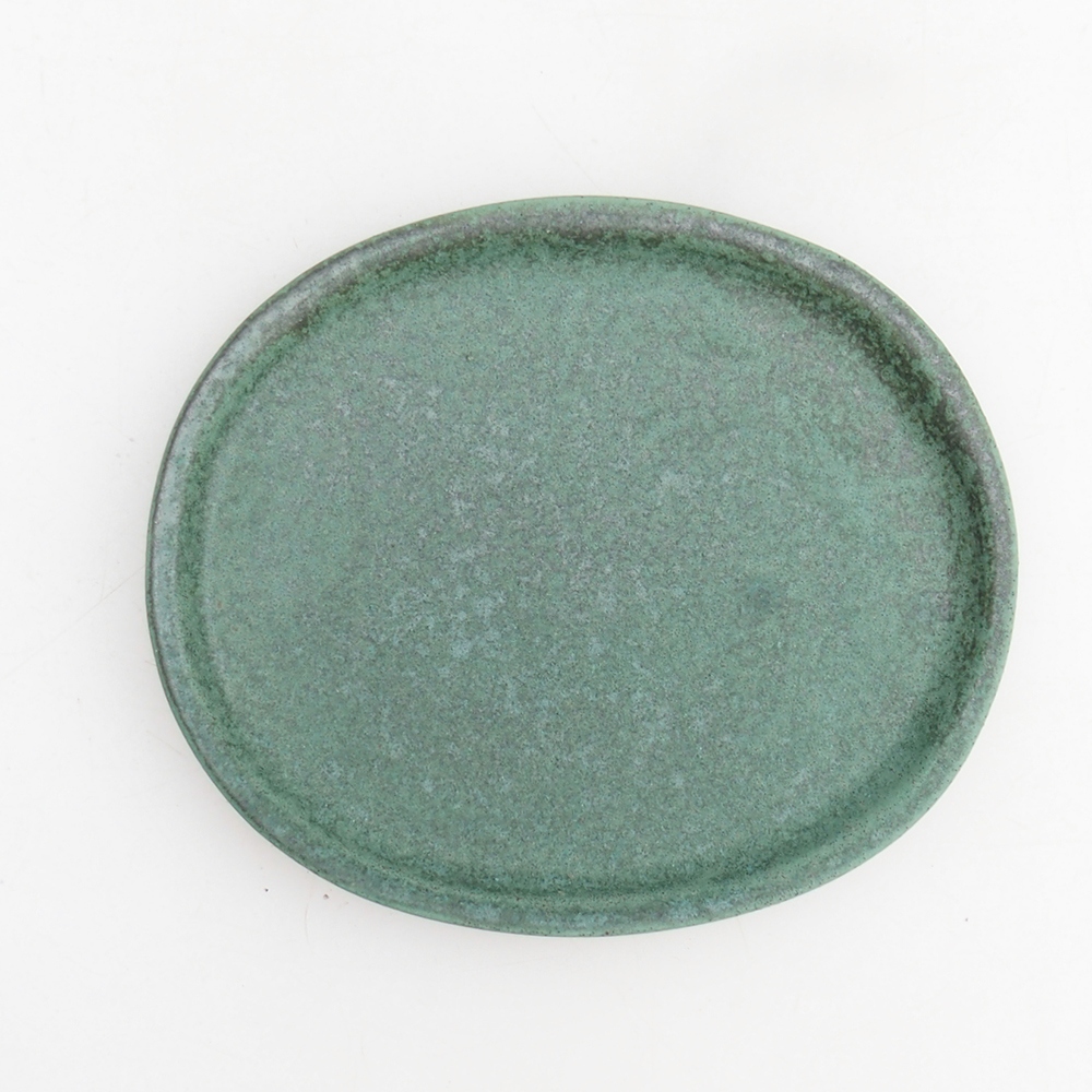 Keramická podmiska H30 - 12,5 x 10,5 x 1 cm - zelená
