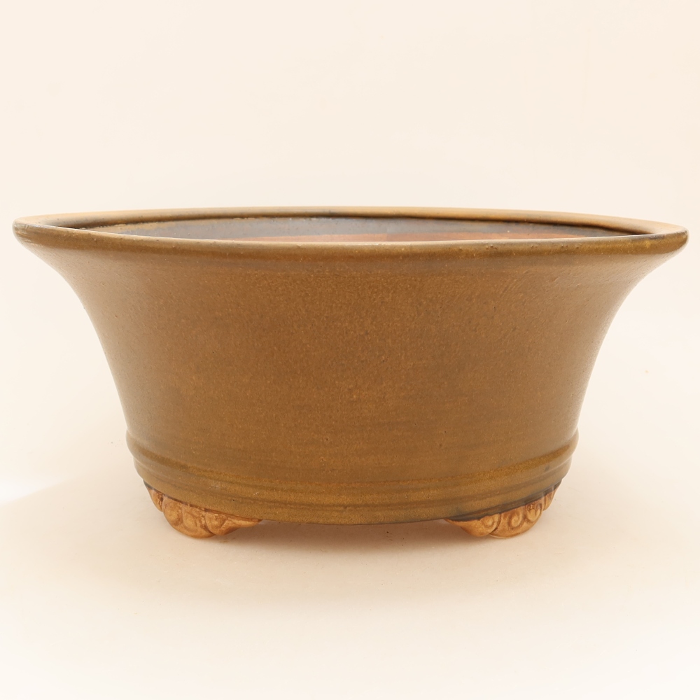 Keramická bonsai miska 29 x 29 x 12 cm, barva hnědá