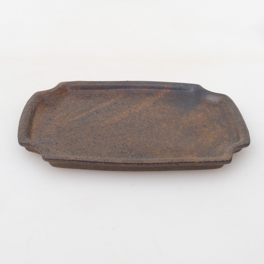 Keramická podmiska H17 -15,5 x 11 x 1 cm - hnědá