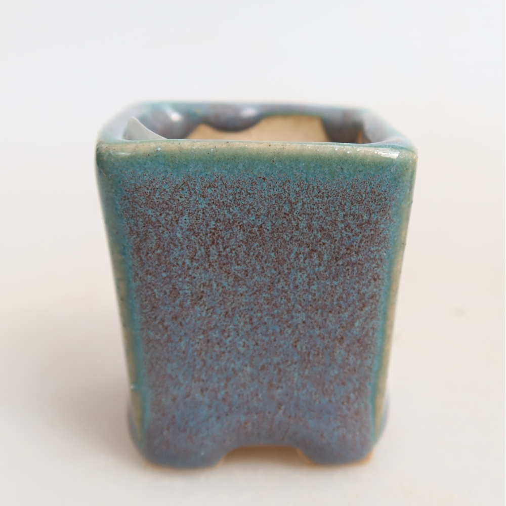 Keramická bonsai miska 3 x 3 x 3,5 cm, barva šedá