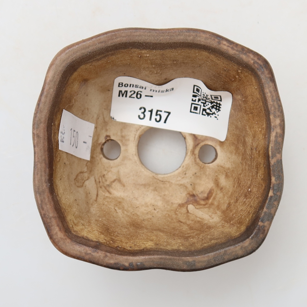 Keramická bonsai miska 7 x 7 x 3,5 cm, barva růžová