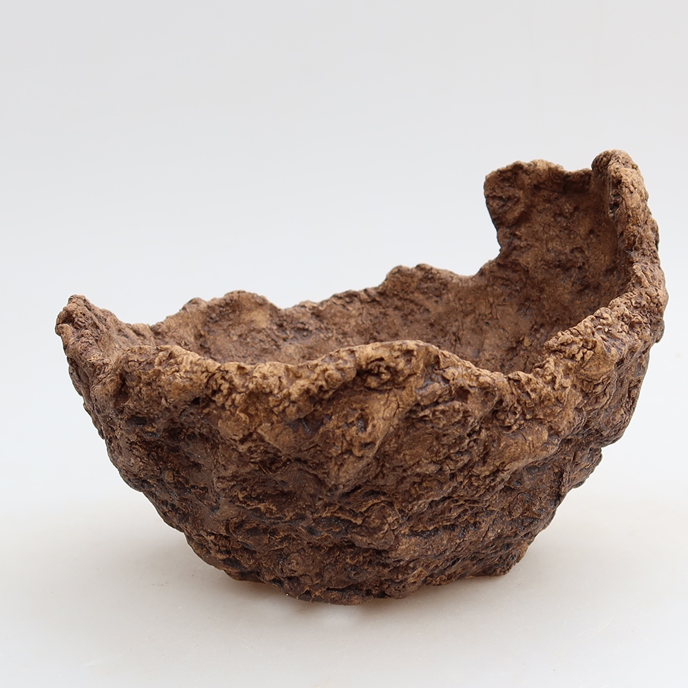 Keramická Skořápka 15 x 13 x 11,5 cm , barva hnědá