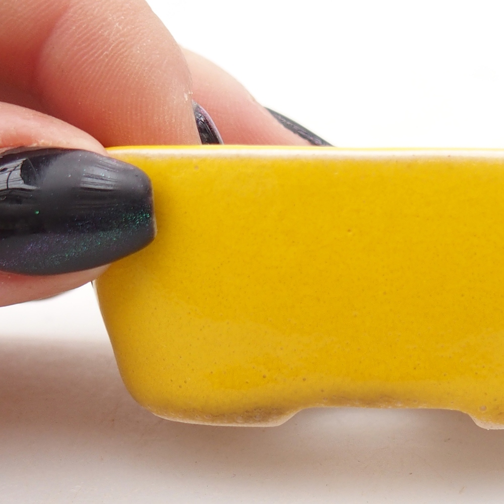 Mini bonsai miska 6 x 5 x 2,5 cm, barva žlutá