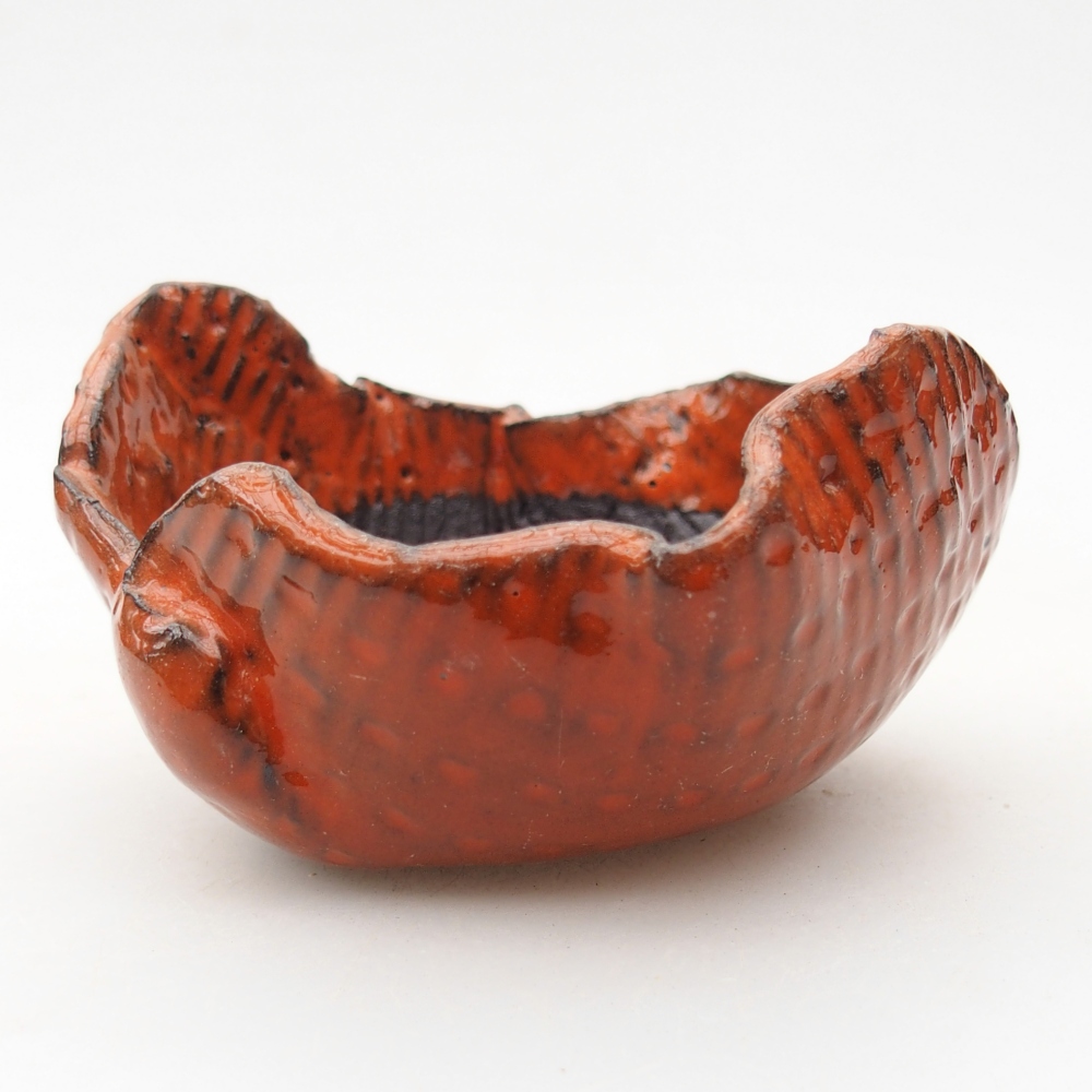 Keramická Skořápka  8,5 x 8,5 x 5 cm , barva oranžová