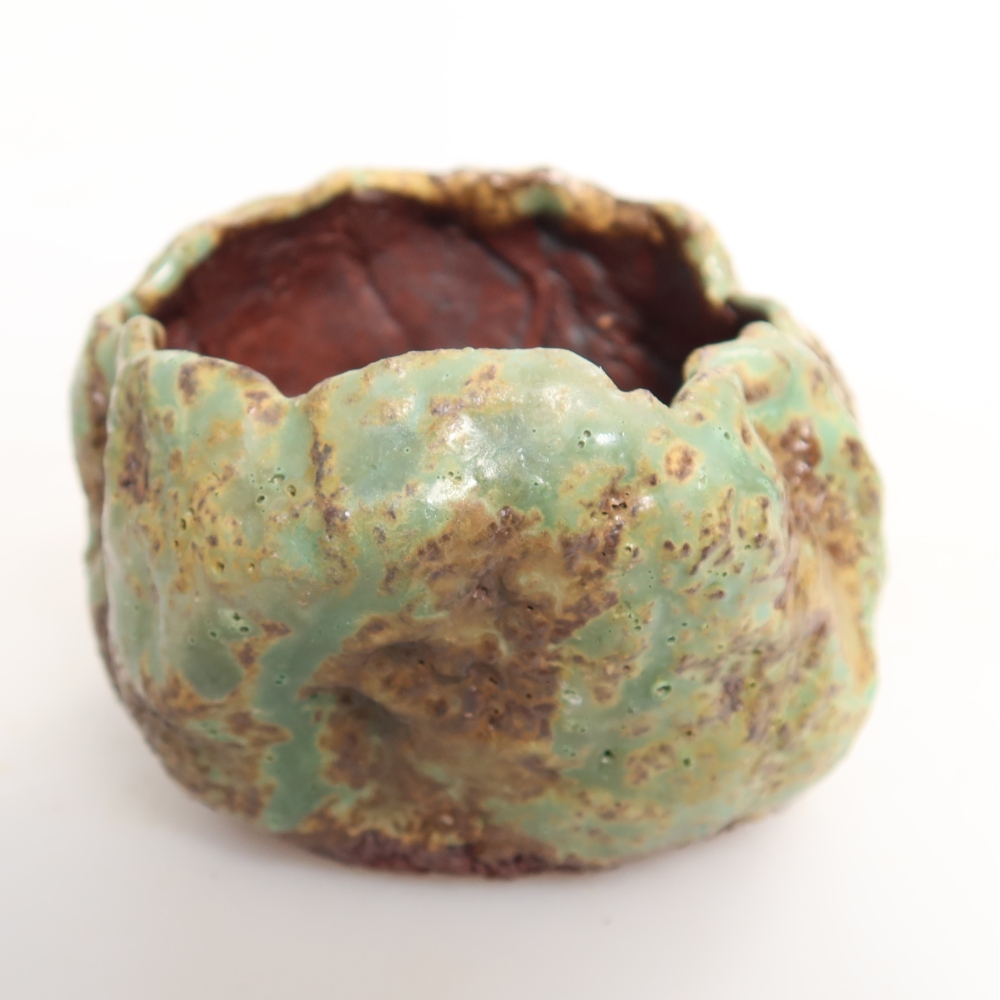 Keramická Skořápka  7 x 7 x 6 cm , barva zelená