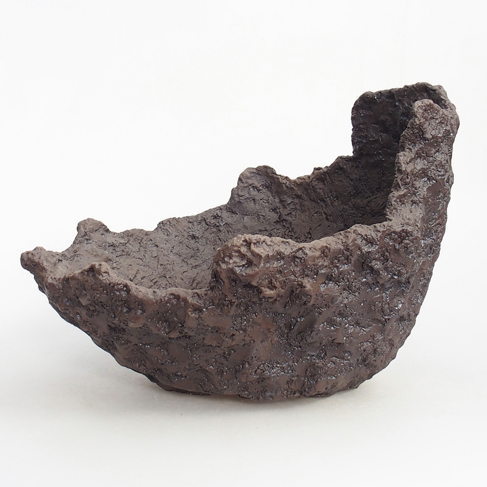 Keramická Skořápka 24 x 21 x 20 cm , barva hnědá