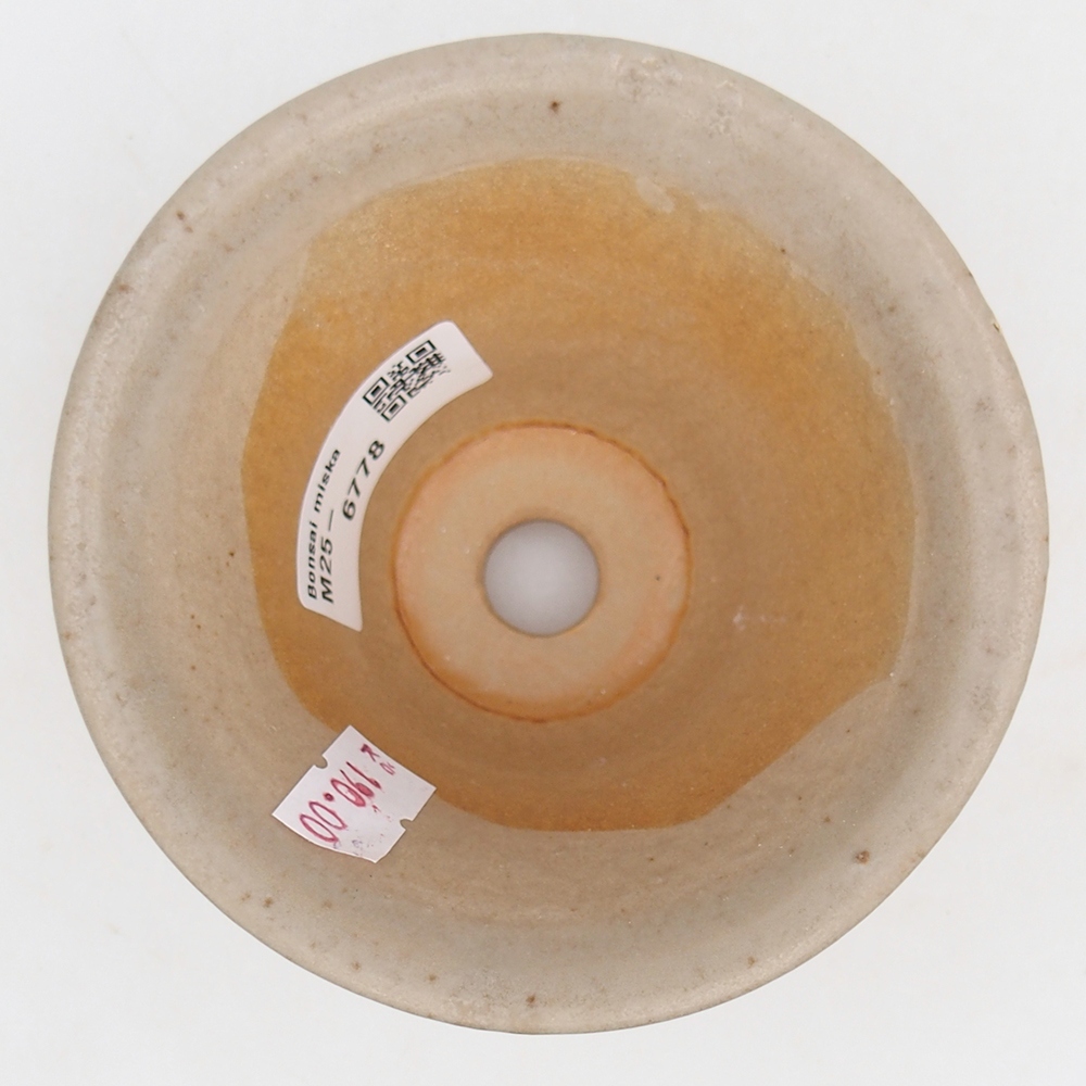 Keramická bonsai miska 10,5 x 10,5  x 7 cm, barva šedá