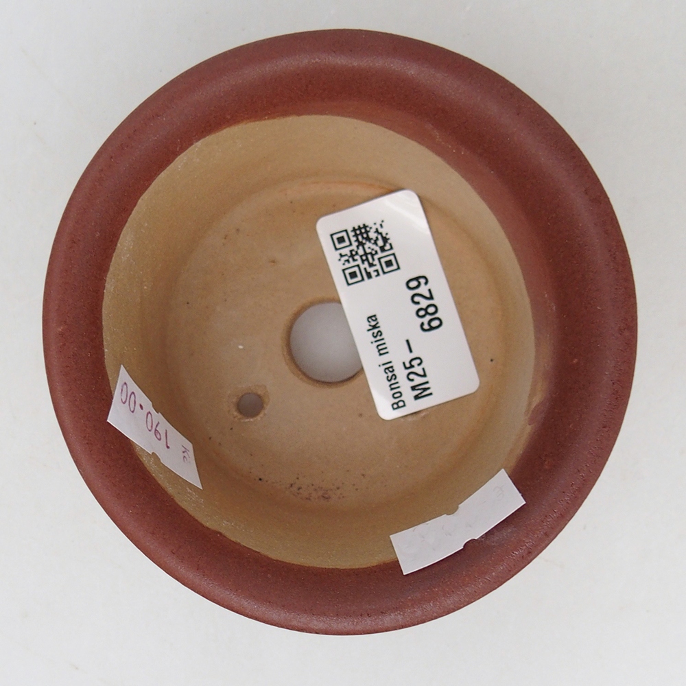 Keramická bonsai miska 9 x 9  x 5 cm, barva vínová