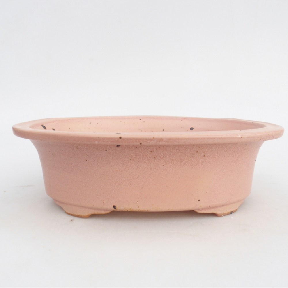 Keramická bonsai miska 22,5 x 18,5 x 7 cm, barva růžová