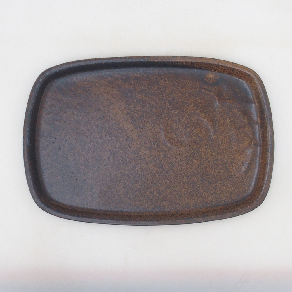 Keramická podmiska H10 - 34 x 23,5 x 1,5 cm - hnědá