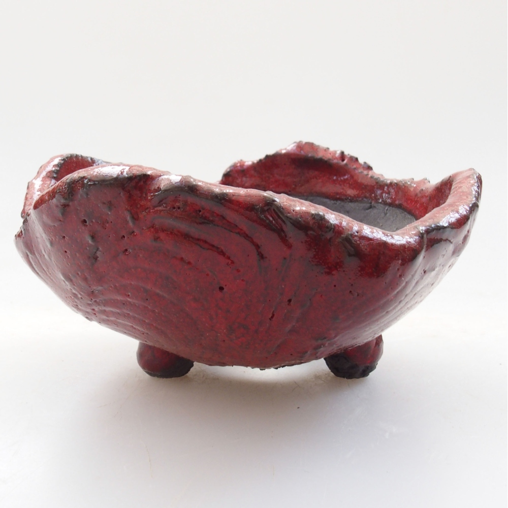 Keramická Skořápka  9 x 8 x 5 cm , barva červená