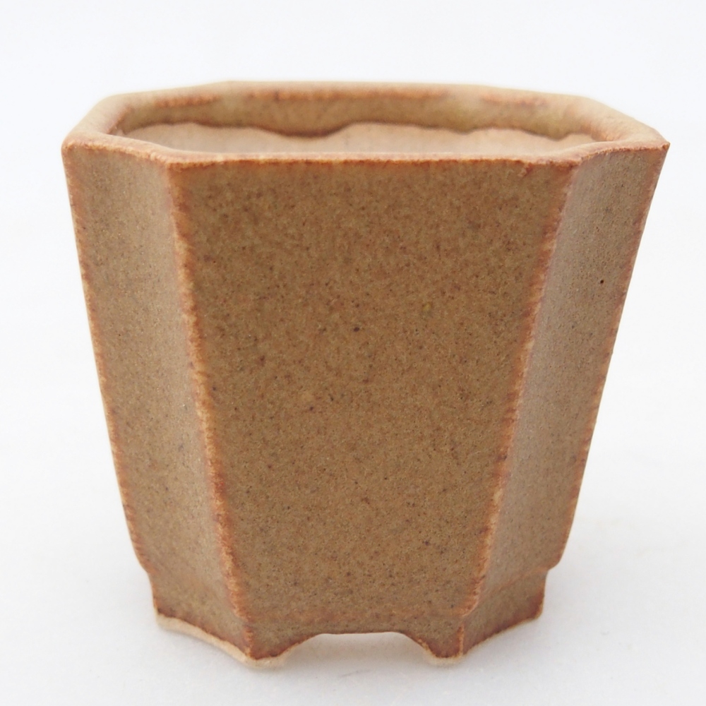 Mini bonsai miska 4,5 x 4,5 x 4 cm, barva hnědá