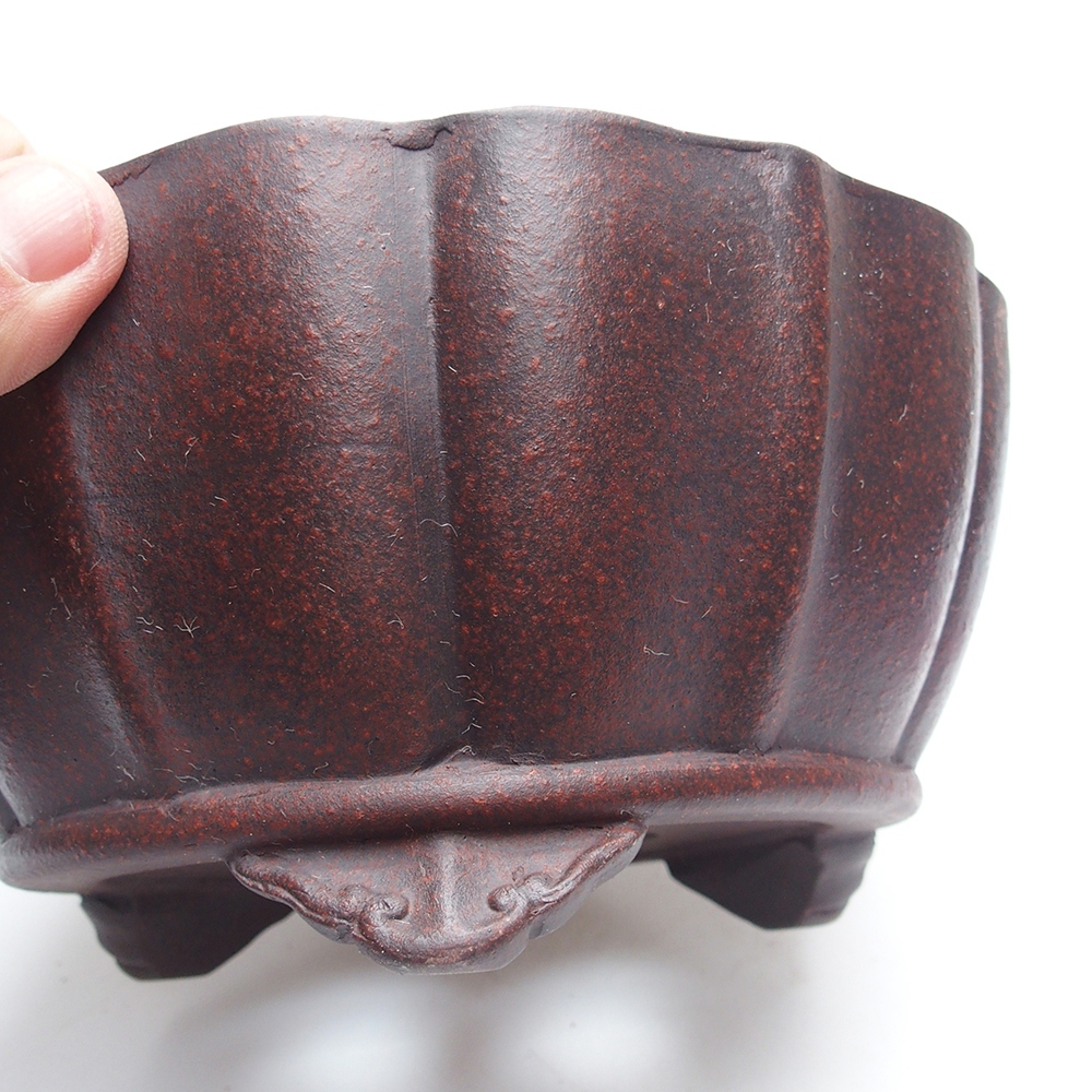 Miska 19 x 19 x 9,5 cm barva hnědočervená