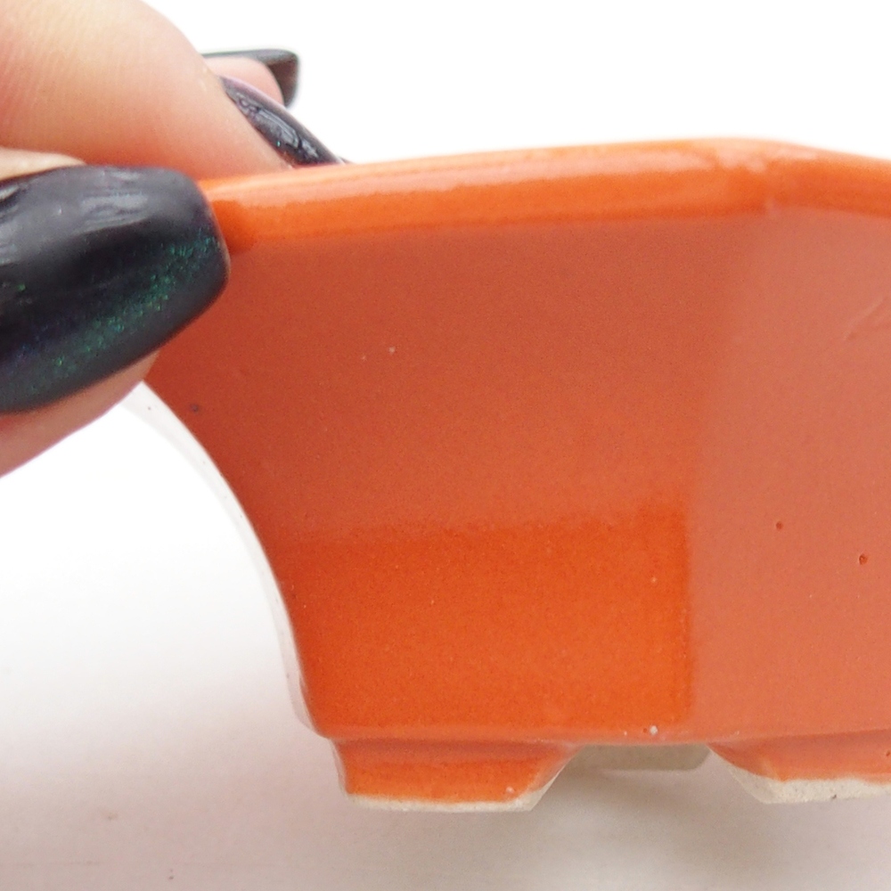 Mini bonsai miska 8 x 7 x 3,5 cm, barva oranžová