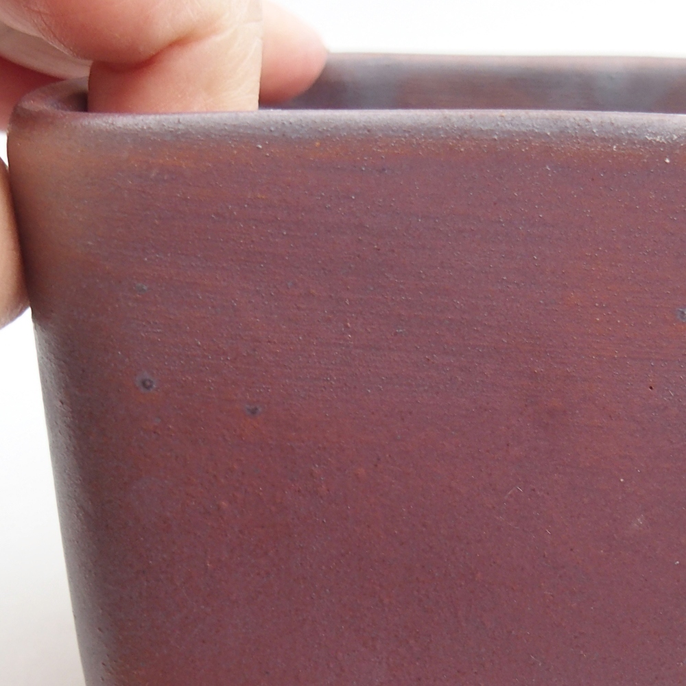 Keramická bonsai miska 10 x 10 x 8 cm, barva kovová