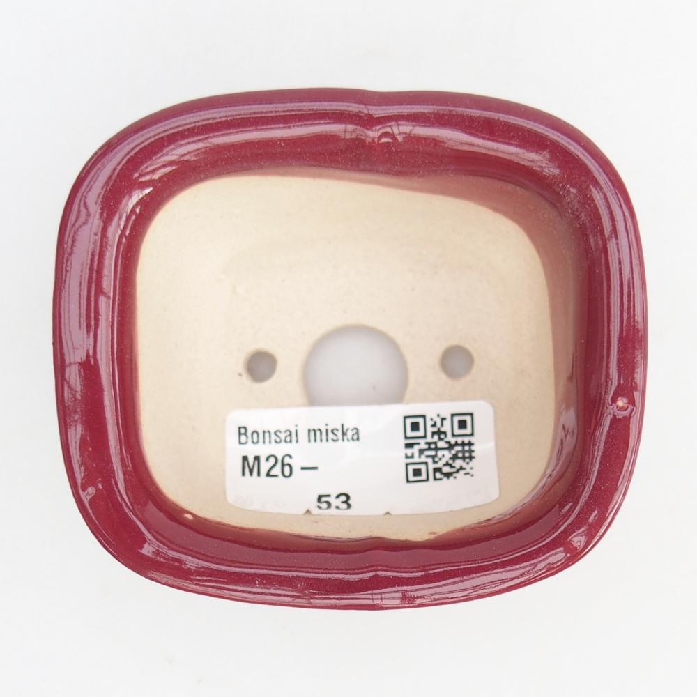 Mini bonsai miska 7,5 x 6,5 x 3,5 cm, barva vínová