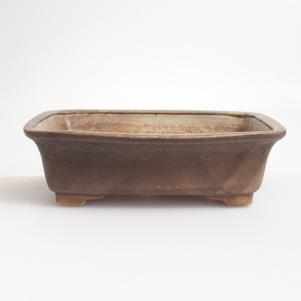 Keramická bonsai miska 17,5 x 14 x 5 cm, barva hnědá