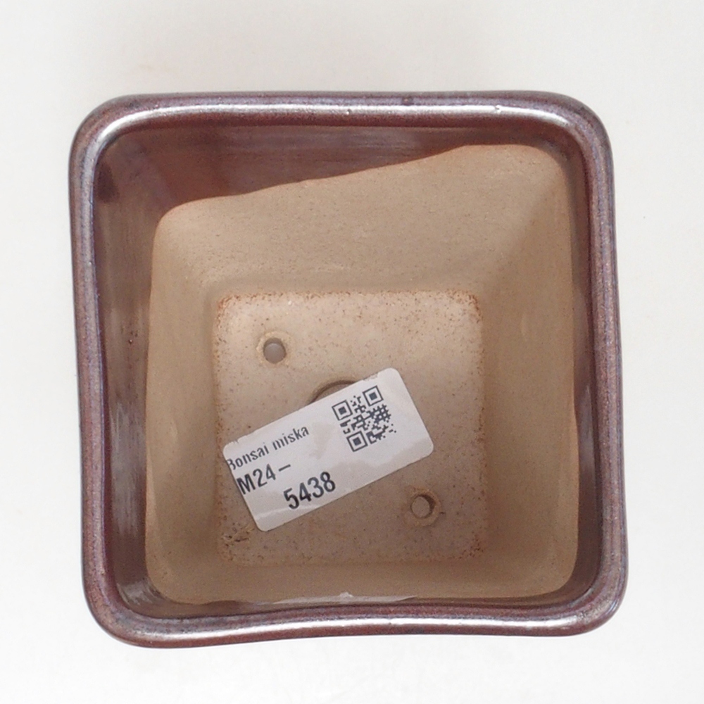 Keramická bonsai miska 8,5 x 8,5 x 11 cm, barva hnědá