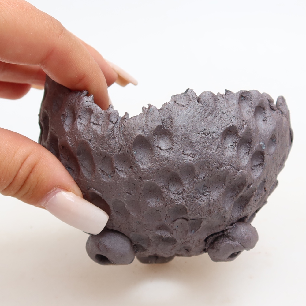 Keramická Skořápka  10 x 9,5 x 7 cm , barva kovová
